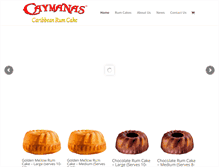 Tablet Screenshot of caymanasrumcakes.co.uk